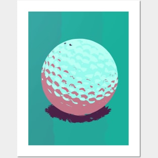 Retro Golf Ball Posters and Art